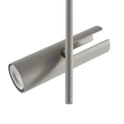 Downlight Leda 2, taupe, 2 lyskilder, stål, GU10, høyde 55 cm