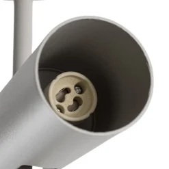 Downlight Leda 2, taupe, 2 lyskilder, stål, GU10, høyde 55 cm