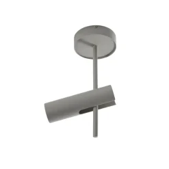 Downlight Leda 1, taupe, 1 lyskilde, stål, GU10, høyde 34 cm