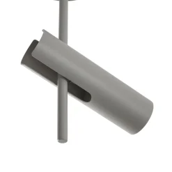 Downlight Leda 1, taupe, 1 lyskilde, stål, GU10, høyde 34 cm