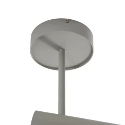 Downlight Leda 1, taupe, 1 lyskilde, stål, GU10, høyde 34 cm