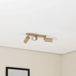 Downlight Link, beige, lengde 33 cm, 3 lyskilder, 3-flg.