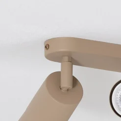 Downlight Link, beige, lengde 33 cm, 3 lyskilder, 3-flg.