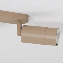 Downlight Link, beige, lengde 33 cm, 3 lyskilder, 3-flg.