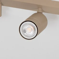 Downlight Link, beige, lengde 33 cm, 3 lyskilder, 3-flg.