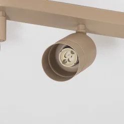 Downlight Link, beige, lengde 33 cm, 3 lyskilder, 3-flg.