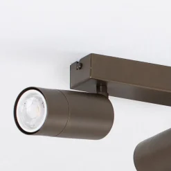 Downlight Link, titan-gullfarget, lengde 90 cm, 6 lyskilder, 120 W, 1200 lm,