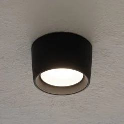 Downlight Livia Ø 16 cm svart/frostet kunstharpiks GX53 CCT