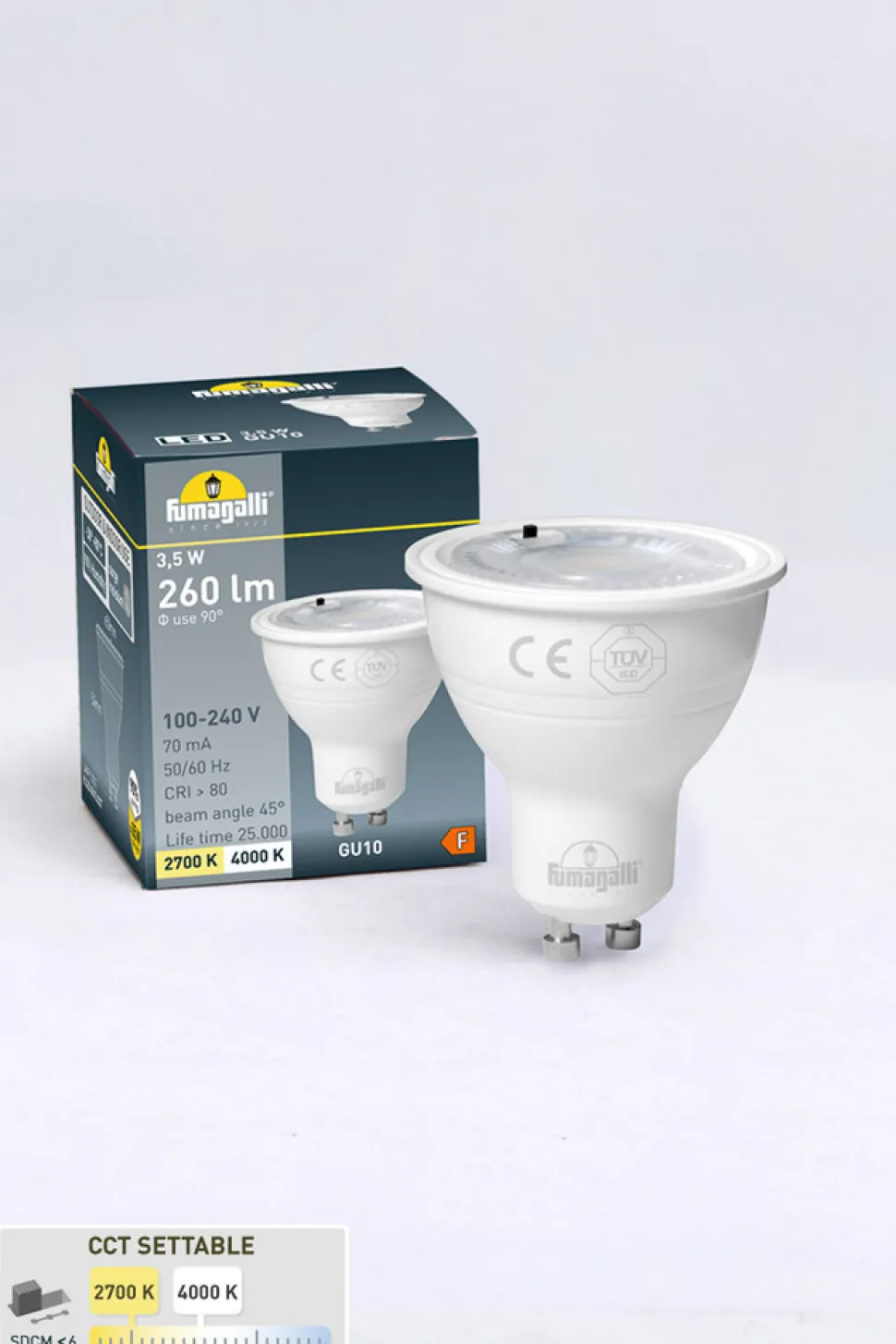 Downlight Livia 9,6 cm svart/frostet kunstharpiks GU10 CCT