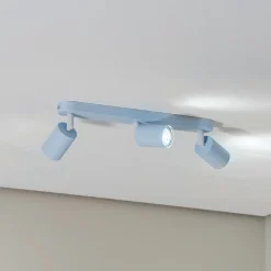 Downlight Livia, lyseblå, 52 cm, 3 lyskilder, metall, GU10