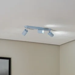 Downlight Livia, lyseblå, 52 cm, 3 lyskilder, metall, GU10