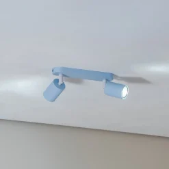 Downlight Livia, lyseblå, 35 cm, 2 lyskilder, metall, GU10