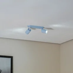 Downlight Livia, lyseblå, 35 cm, 2 lyskilder, metall, GU10