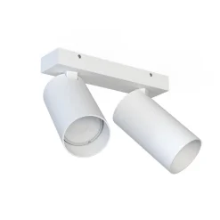 Downlight Mono II, 2 lyskilder, hvit, 31 cm lang, GU10