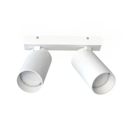 Downlight Mono II, 2 lyskilder, hvit, 31 cm lang, GU10