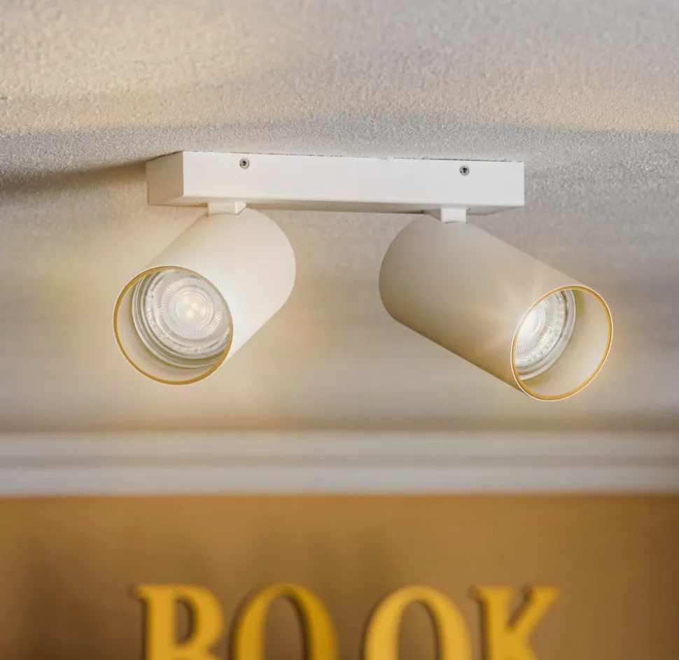 Downlight Mono II hvit/innvendig gull 2 lyskilder