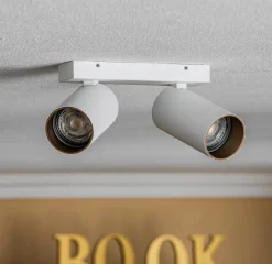 Downlight Mono II hvit/innvendig gull 2 lyskilder