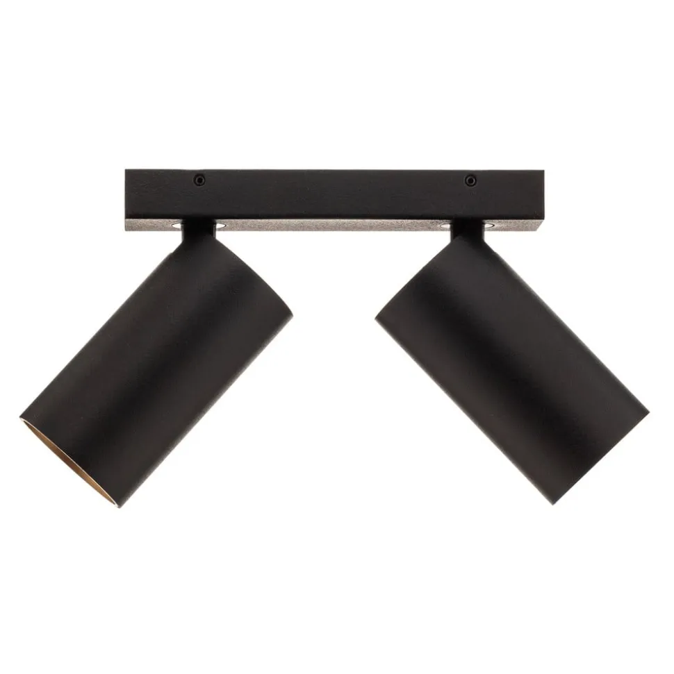 Downlight Mono II svart/innvendig gull 2 lyskilder