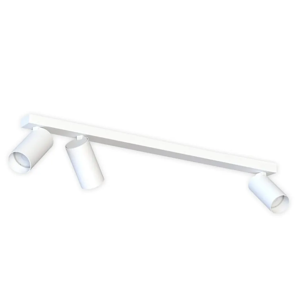 Downlight Mono III, 3 lyskilder, hvit, 84 cm lang, GU10