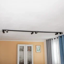 Downlight Mono VI i svart, 6 lyskilder