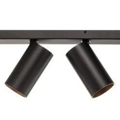 Downlight Mono VI, svart/gull, 6 lyskilder