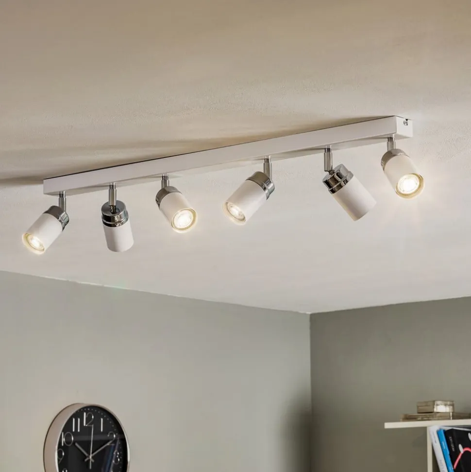 Downlight Reno, 6 lyskilder, hvit/krom