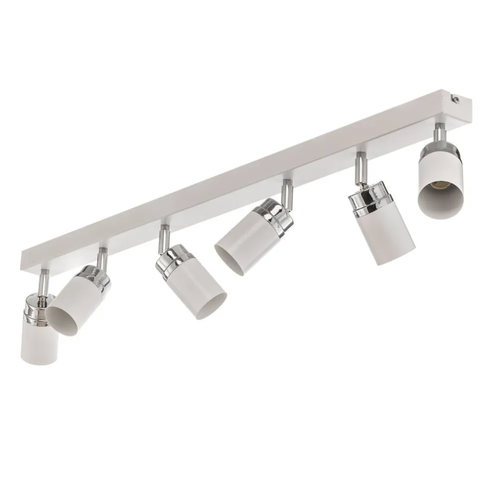 Downlight Reno, 6 lyskilder, hvit/krom