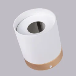 Downlight Rif, hvit, Ø 12 cm, tre, aluminium