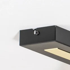 Downlight Rodez, svart/gull, lengde 30 cm, stål