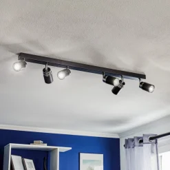 Downlight Rondo svart/krom, 6 lyskilder