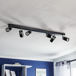 Downlight Rondo svart/krom, 6 lyskilder