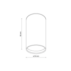 Downlight Top, 1 lyskilde, brun