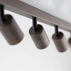 Downlight Top, justerbar, brun, 8 lyskilder, lineær