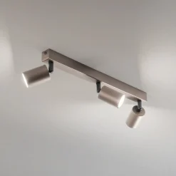 Downlight Top, justerbar, brun, 3 lyskilder, lineær