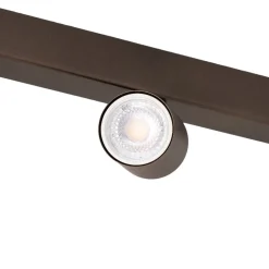 Downlight Top, justerbar, brun, 4 lyskilder, lineær