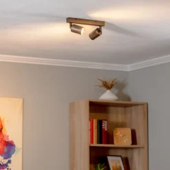 Downlight Top, justerbar, brun, 2 lyskilder, lineær