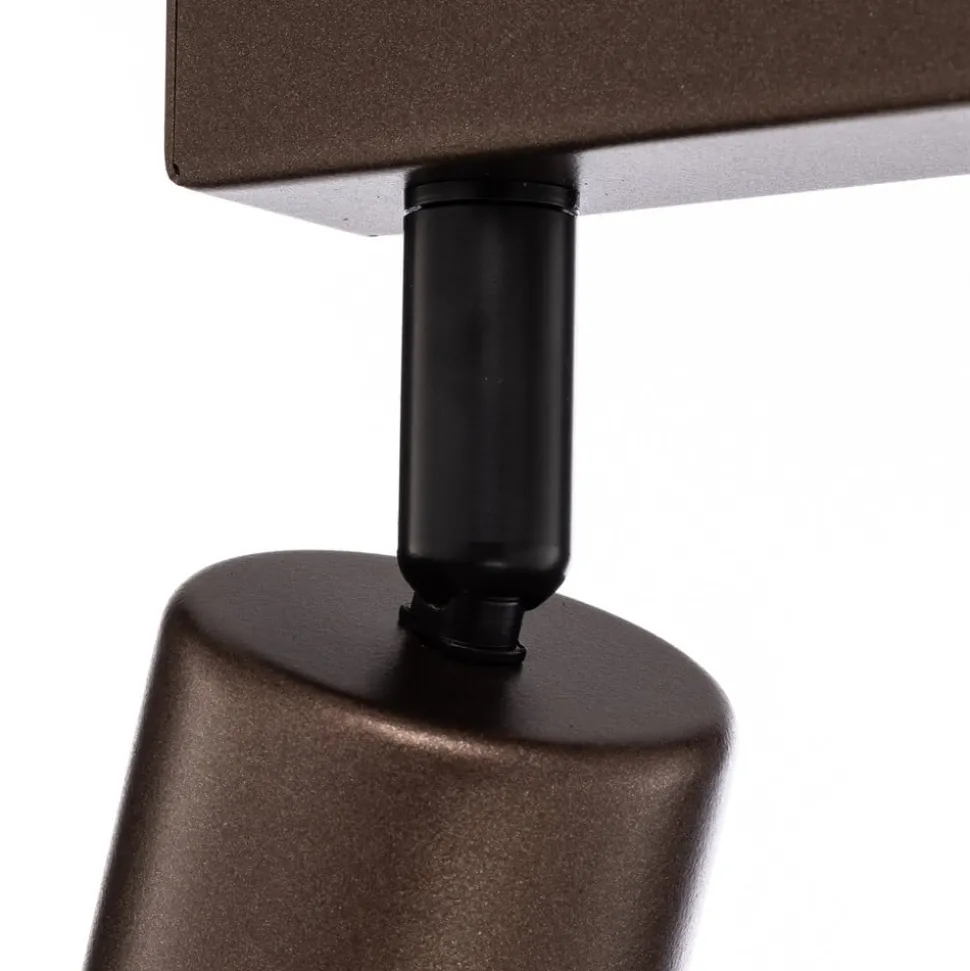 Downlight Top, justerbar, brun, 2 lyskilder, lineær