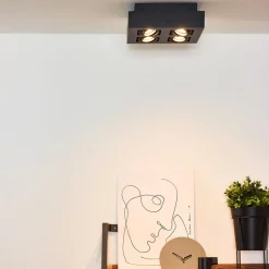 Downlight Xirax, 4 lyskilder, svart