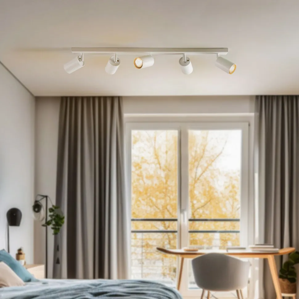 Downlight Zoom, 5 lyskilder, hvit