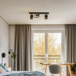 Downlight Zoom, 3 lyskilder, svart