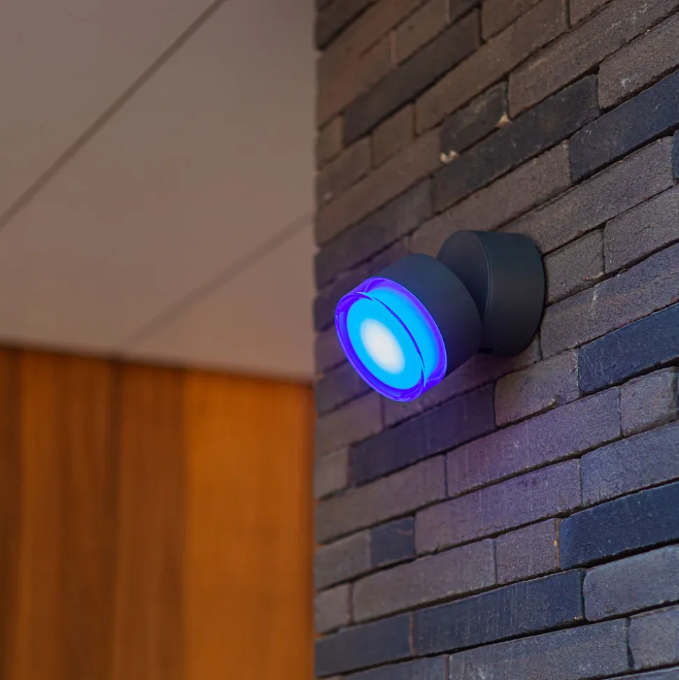 Dropsi utendørs LED-vegglampe, RGBW, smart