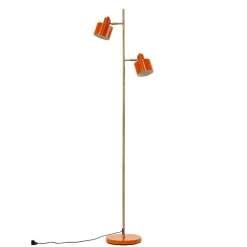Dyberg Larsen Ocean gulvlampe, oransje, høyde 160 cm, metall