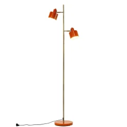 Dyberg Larsen Ocean gulvlampe, oransje, høyde 160 cm, metall