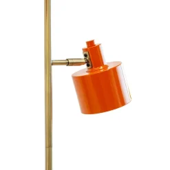 Dyberg Larsen Ocean gulvlampe, oransje, høyde 160 cm, metall