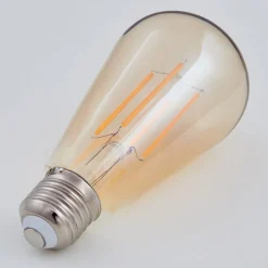 E27 LED-rustikkpære 6W 500lm, rav 1 800 K 4 stk