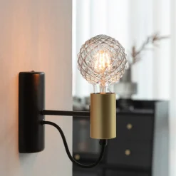 E27 3,8W LED-pære G95 918 struktur røyk 5stk