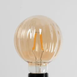 E27 3,8W LED-pære G95, 2700K, 340lm, riller rav