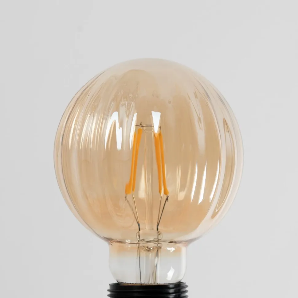 E27 3,8W LED-pære G95, 2700K, 340lm, riller rav