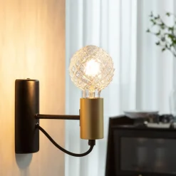 E27 3,8W LED-pære G95 2 700 K struktur klart 2 stk