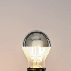 E27 3,5W toppforspeilet lyspære A60, 2700K sølv